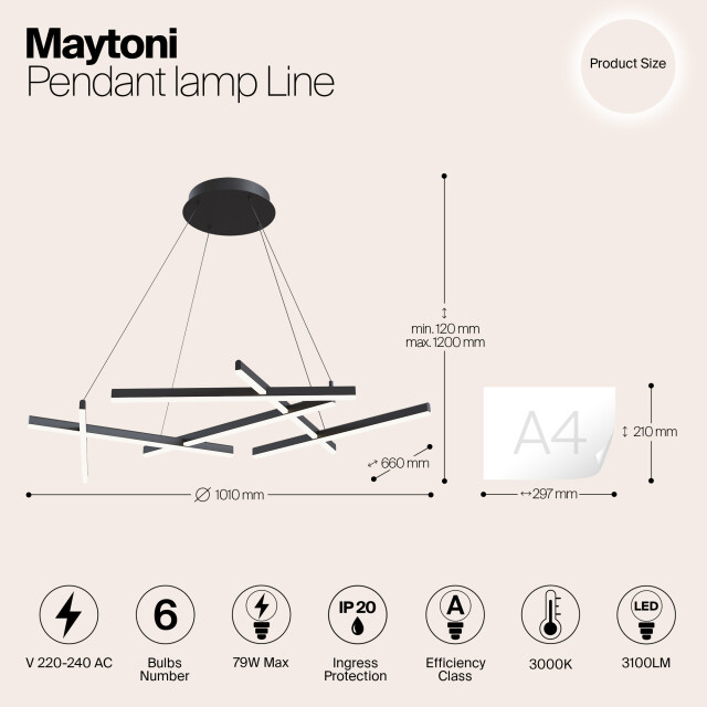 Maytoni hanglamp line - 2994531 large