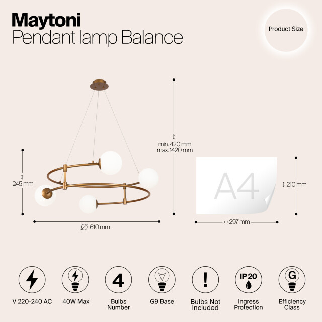 Maytoni hanglamp balance - Ø61 2993374 large