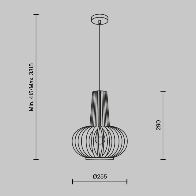 Maytoni hanglamp roots - Ø25,5 2994409 large