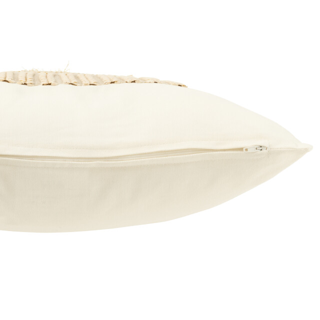 J-Line kussen muts let's get cozy katoen /beige 45x45x12cm 3002480 large