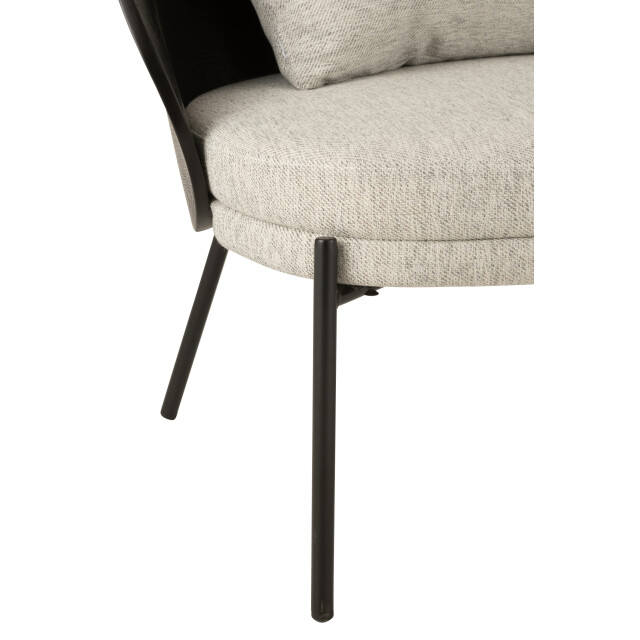 J-Line loungestoel lone hout/metaal /grijs 77.4x71.8x81.8cm 3002251 large