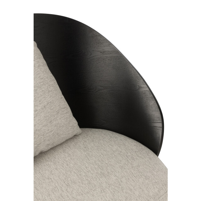 J-Line loungestoel lone hout/metaal /grijs 77.4x71.8x81.8cm 3002251 large