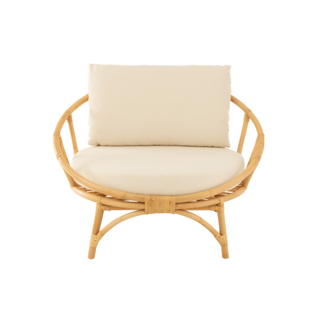 J-Line stoel+kussen rotan/textiel /wit 98x98x70cm 3002210 large