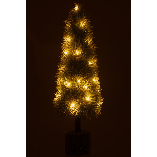 J-Line kerstboom b+led kunststof sneeuw large 20x20x75cm 3010062 large