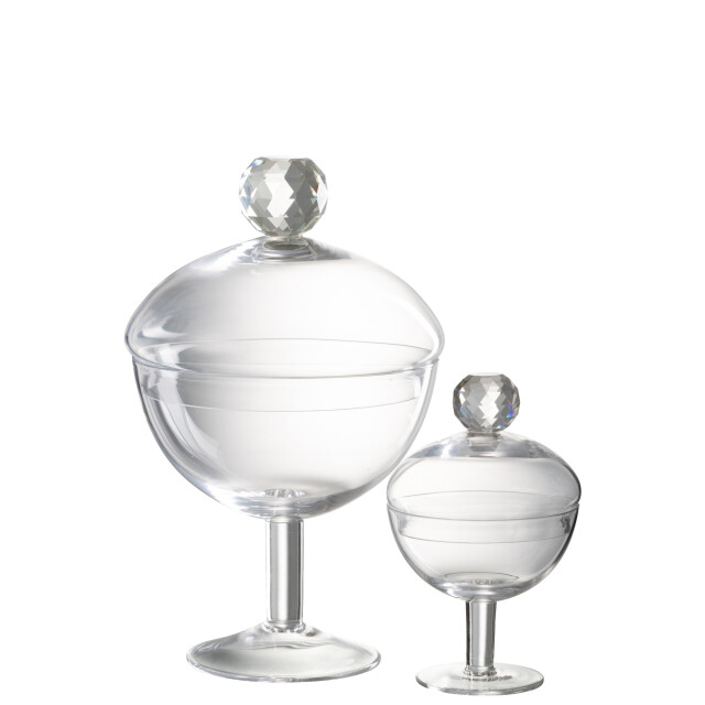 J-Line voorraadpot diamant kristal glas large 14x14x25cm 3010000 large