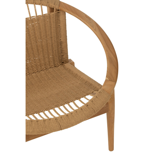 J-Line stoel rond teak hout 90x90x70cm 3001953 large