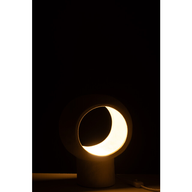 J-Line tafel lamp cirkel glas globe aardewerk 23x14x27cm 3002646 large
