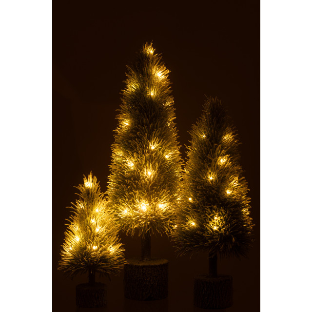 J-Line kerstboom b+led kunststof sneeuw large 20x20x75cm 3010062 large