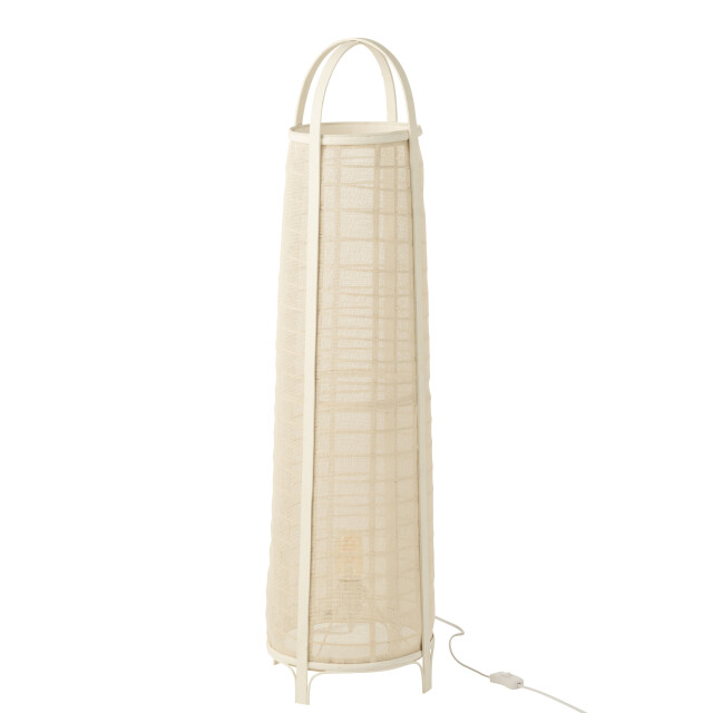 J-Line lamp don katoen/bamboe wit 26x26x100cm 3002410 large