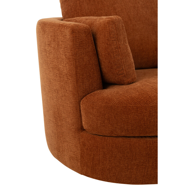 J-Line loungestoel swiv populierenhout/schuim roest 109x100x89cm 3002390 large