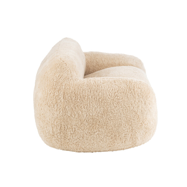 J-Line fauteuil shearl polyester creme large 152x110x81cm 3002429 large