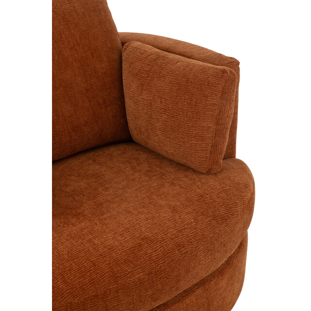 J-Line loungestoel swiv populierenhout/schuim roest 109x100x89cm 3002390 large