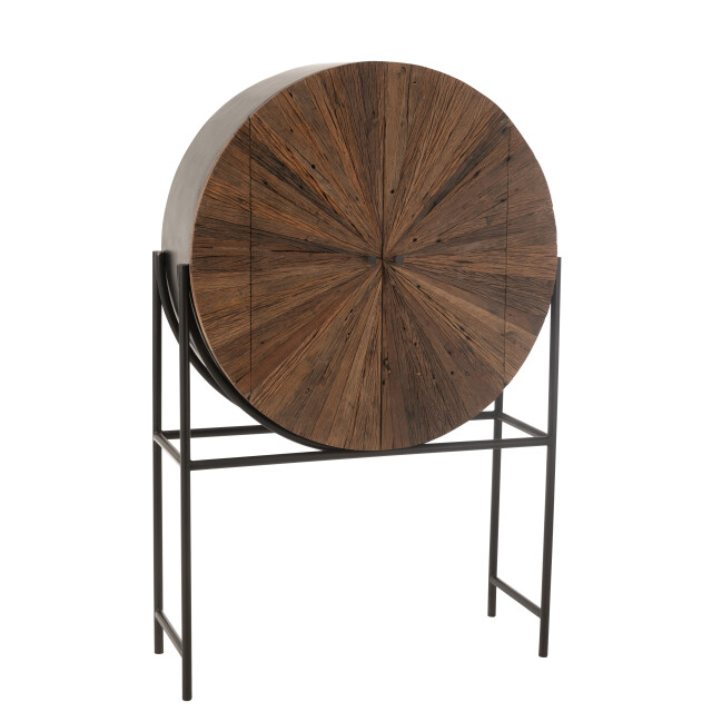 J-Line bar shanil gerecycleerd hout/mdf /zwart 105x38x160cm 3002329 large