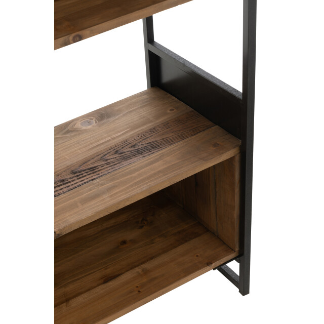 J-Line rek gerecycleerd hout/metaal zwart/ large 200x40x200cm 3002256 large