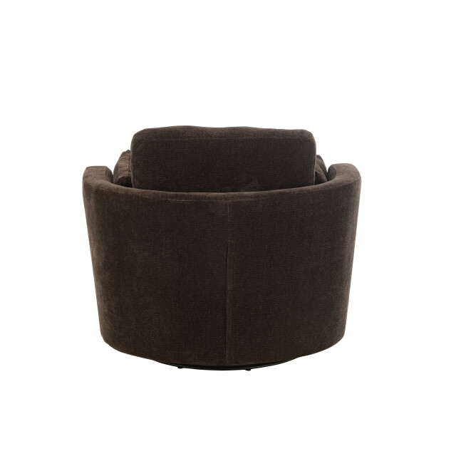 J-Line loungestoel swiv populierenhout/schuim donker 109x100x89cm 3002391 large