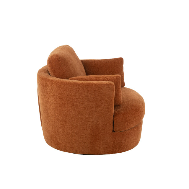 J-Line loungestoel swiv populierenhout/schuim roest 109x100x89cm 3002390 large