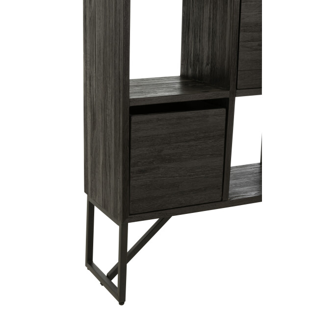 J-Line kast met lades gerecycleerd teak 100x30x158cm 3001936 large