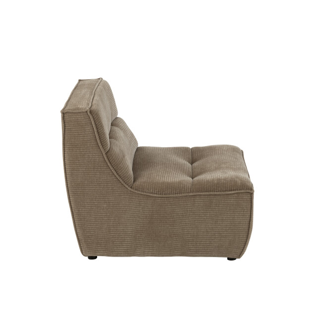 J-Line fauteuil grid populierenhout/schuim donker taupe 83x97x83cm 3002387 large