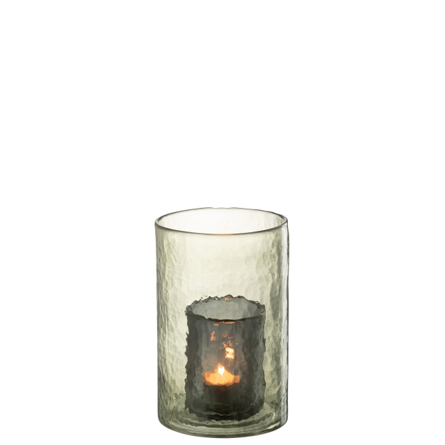 J-Line theelichthouder dubbel glas small 12.5x12.5x20.5cm 3009505 large