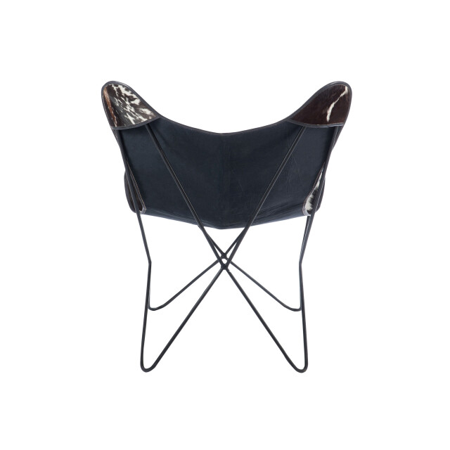 J-Line lounge stoel koevel/metaal /zwart 92x65x90cm 3002920 large