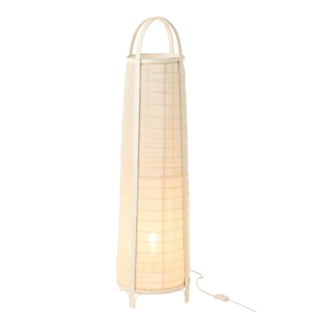 J-Line lamp don katoen/bamboe wit 26x26x100cm 3002410 large