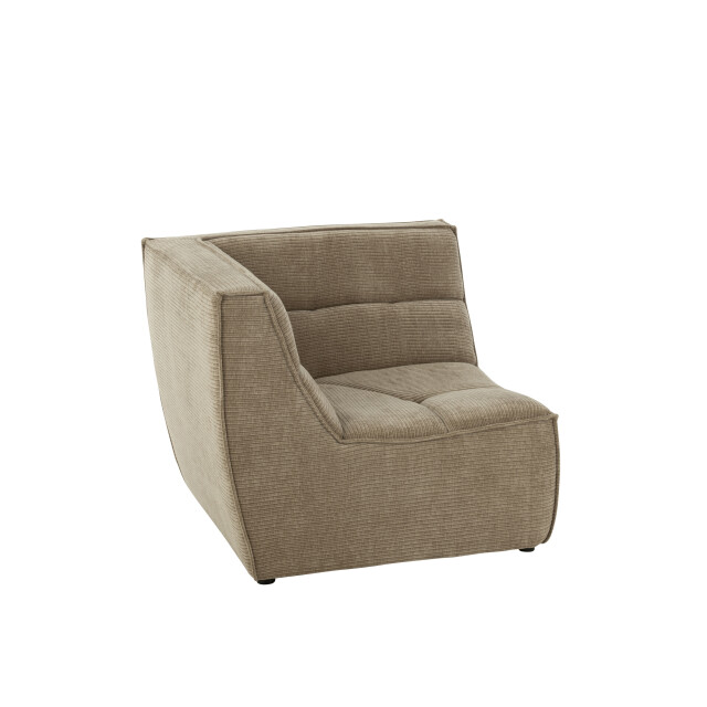J-Line hoekfauteuil grid populierenhout/schuim donker taupe 98x98x83cm 3002389 large