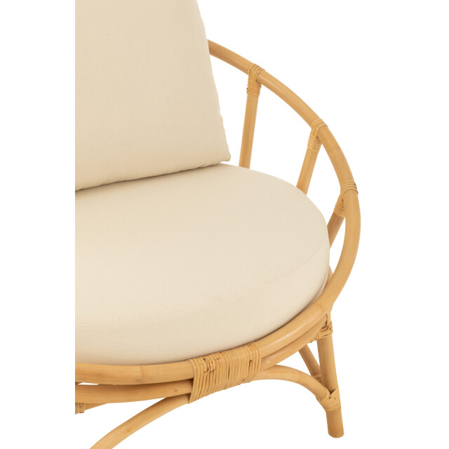 J-Line stoel+kussen rotan/textiel /wit 98x98x70cm 3002210 large