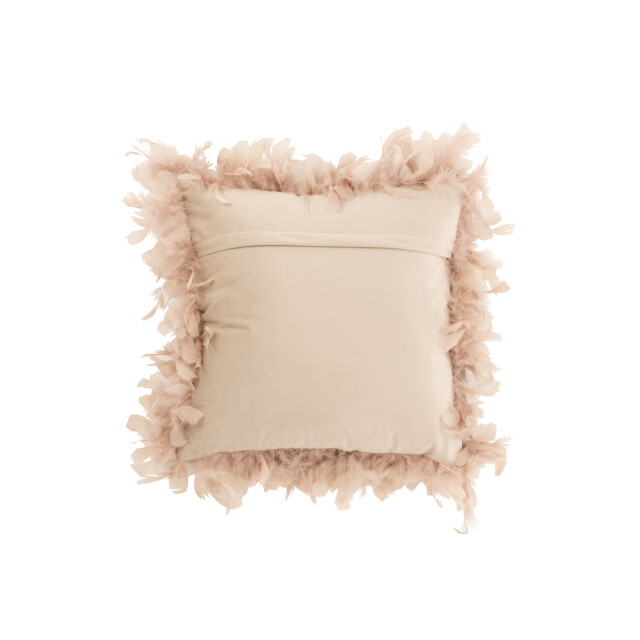 J-Line kussen pluimen polyester poeder 45x45x13cm 3003092 large