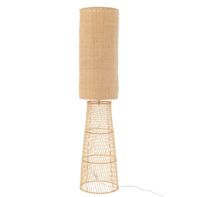 J-Line lamp room linnen/bamboe 30x30x141cm 3002404 large