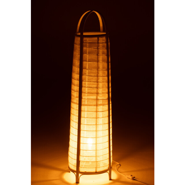 J-Line lamp don katoen/bamboe wit 26x26x100cm 3002410 large