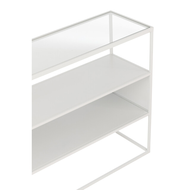 J-Line console vierkant metaal/glas 140x30x72cm 3002401 large
