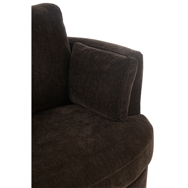 J-Line loungestoel swiv populierenhout/schuim donker 109x100x89cm 3002391 large