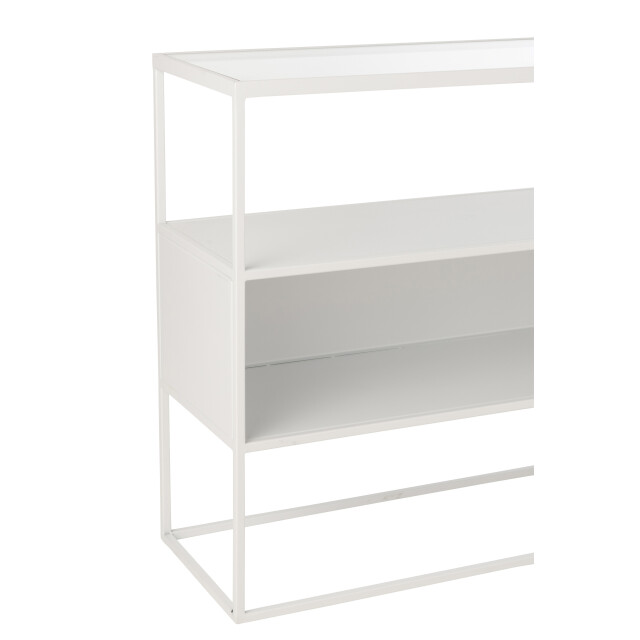 J-Line console vierkant metaal/glas 140x30x72cm 3002401 large