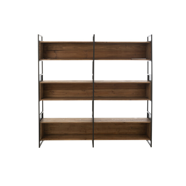 J-Line rek gerecycleerd hout/metaal zwart/ large 200x40x200cm 3002256 large