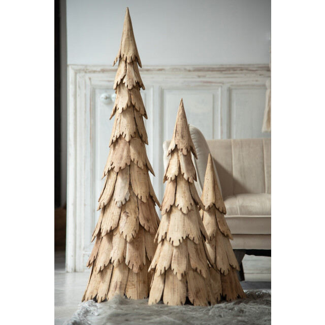 J-Line kerstboom stukken hout small 23x23x58cm 3010272 large
