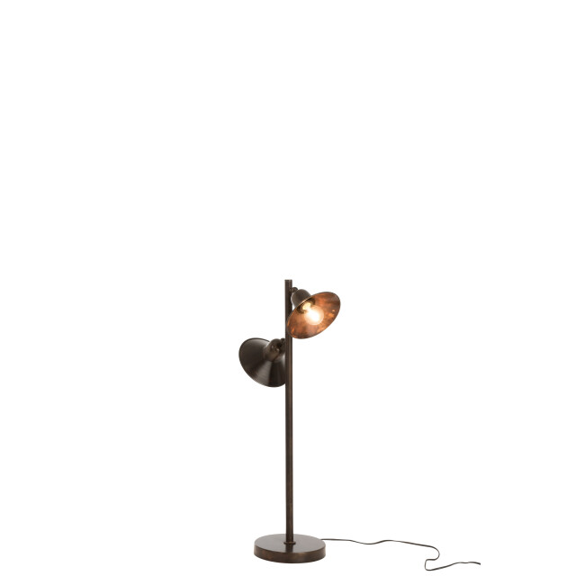 J-Line lamp staand 2lampen ijzer donker 34x21x80cm 3003355 large