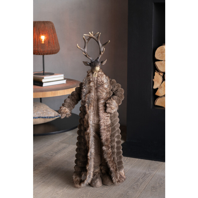 J-Line hert staand jas resin/textiel small 26x15x76cm 3009642 large