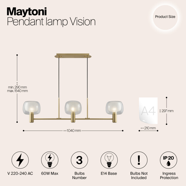 Maytoni hanglamp vision - 2994466 large
