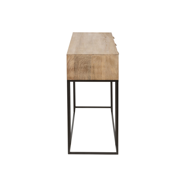J-Line console 3laden geweven riet mangohout 120x42x80cm 3003521 large