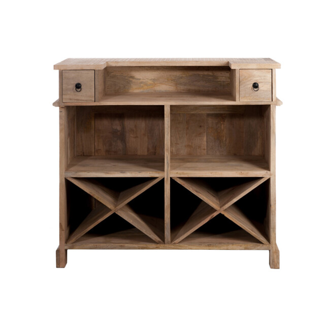 J-Line barkast 2lade rechthoek hout 120x50x108cm 3002245 large