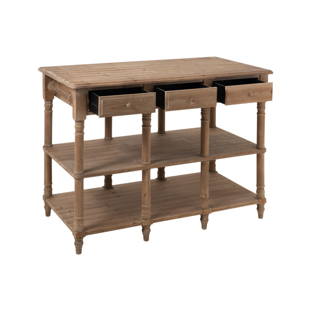 J-Line console 6 laden hout 131x70x95cm 3003500 large