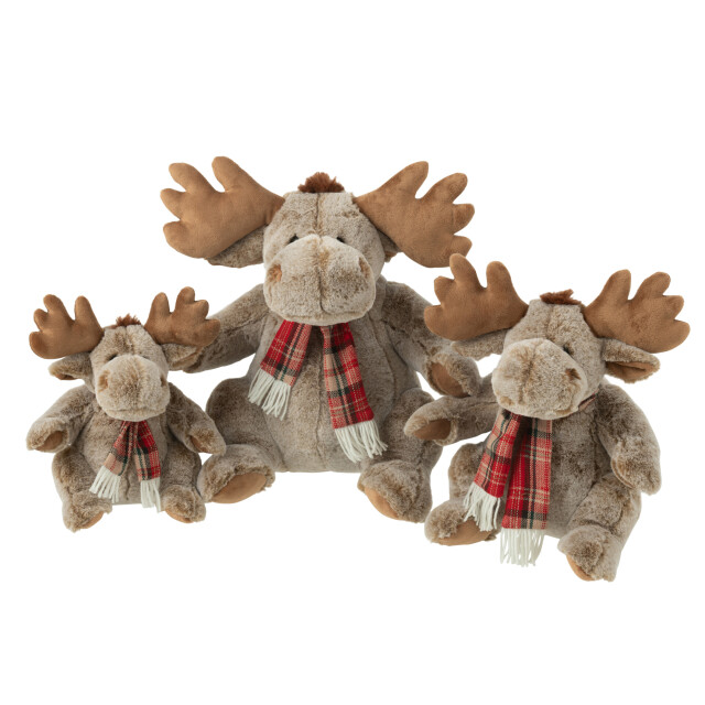 J-Line rendier+sjaal polyester large 38x25x38cm 3010132 large