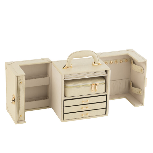 J-Line juwelenkoffer met handvat kunstleder 29.5x18.5x22cm 3009776 large
