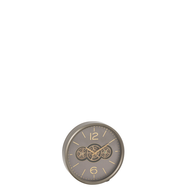 J-Line klok tandwiel mdf /goud small 39x9x39cm 3010088 large