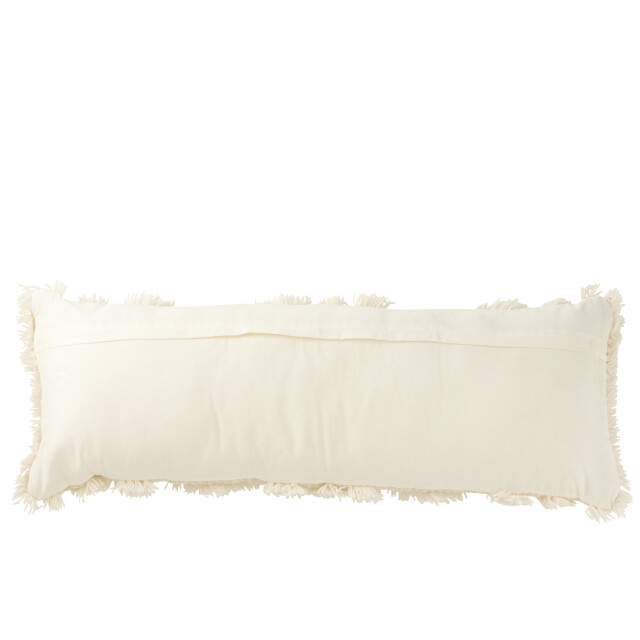 J-Line kussen rechthoek pijlen pailletten wol/katoen crème/goud 100x35x12cm 3002712 large
