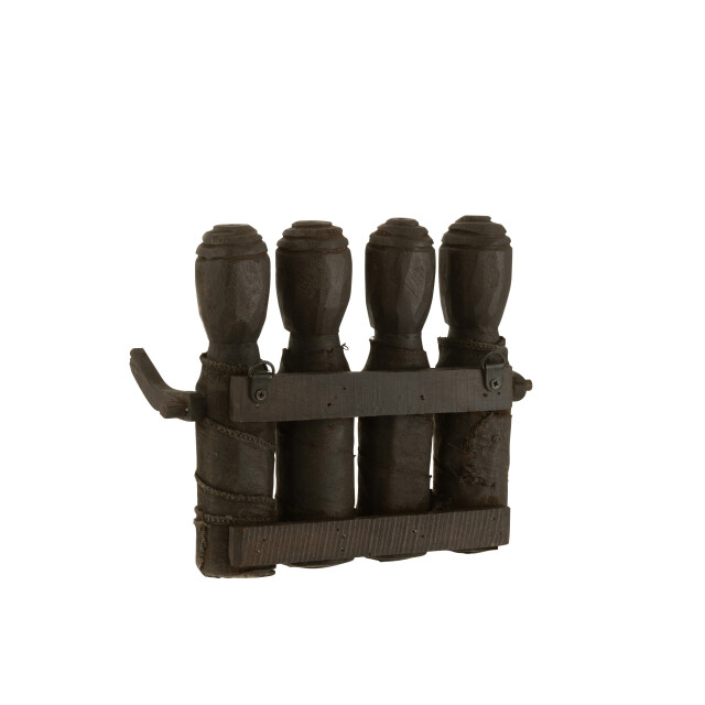 J-Line kapstok puppets hout 25x5x20cm 3009215 large