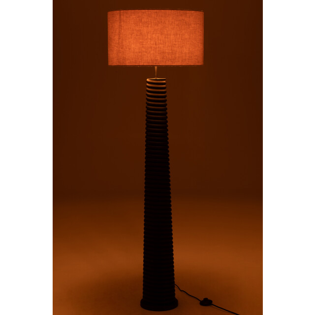 J-Line vloerlamp schroefdraad ailanthus hout /grijs 48x48x160cm 3002693 large