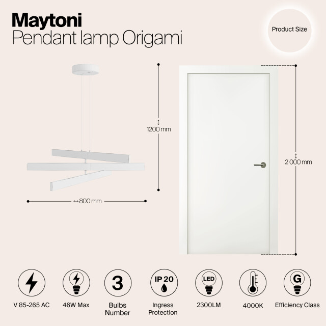 Maytoni hanglamp origami - 2994349 large