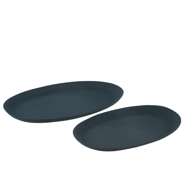 J-Line set van 2 schalen ovaal ijzer 54.5x33.5x3cm 3009859 large