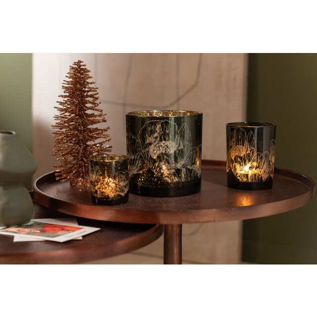 J-Line kerstboom decoratief glitter hout medium 20x20x48cm 3009824 large